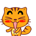 快乐的甜甜猫表情图片
